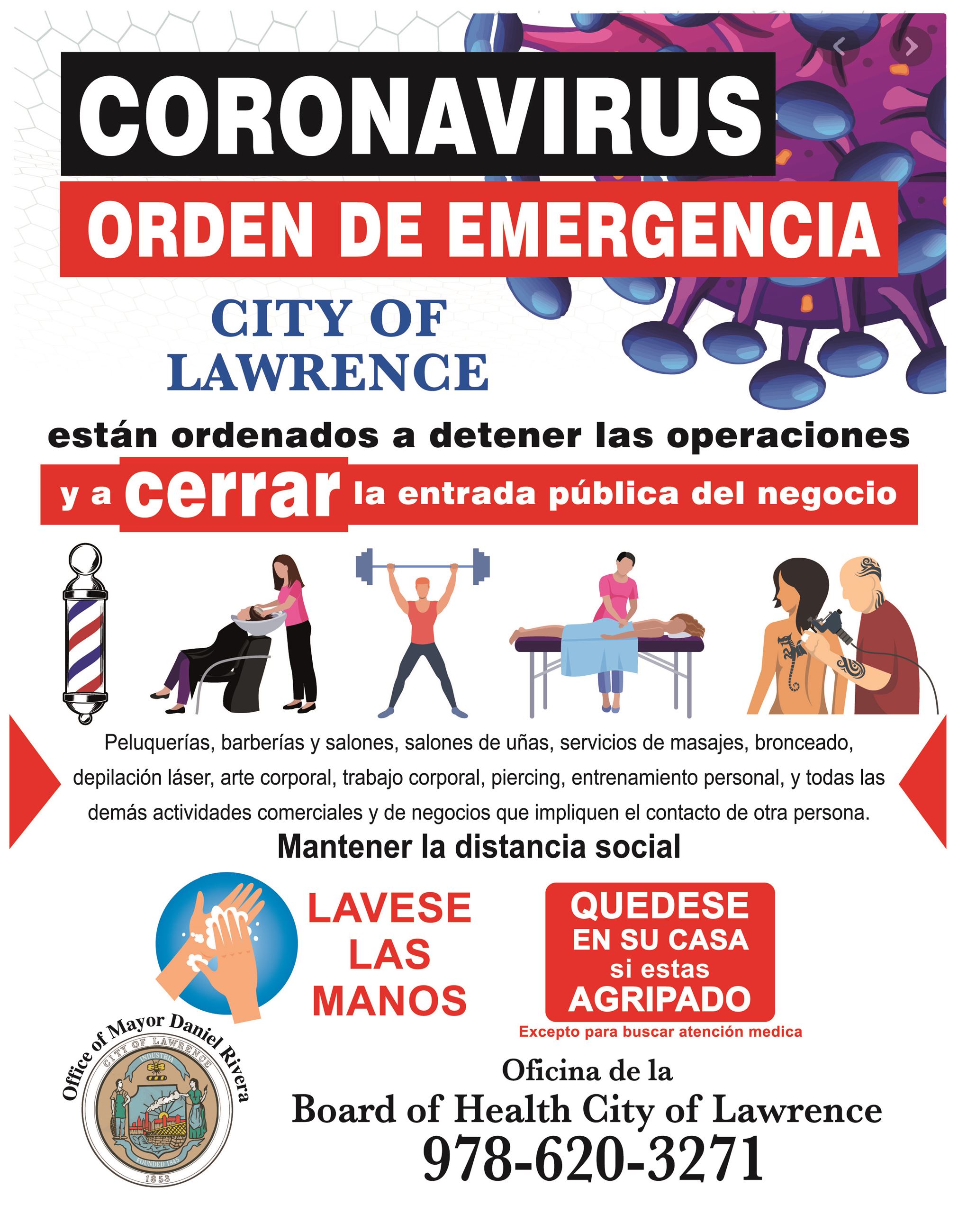 CITY OF LAWRENCE - CORONAVIRUS SPH-BOARD OF HEALTH