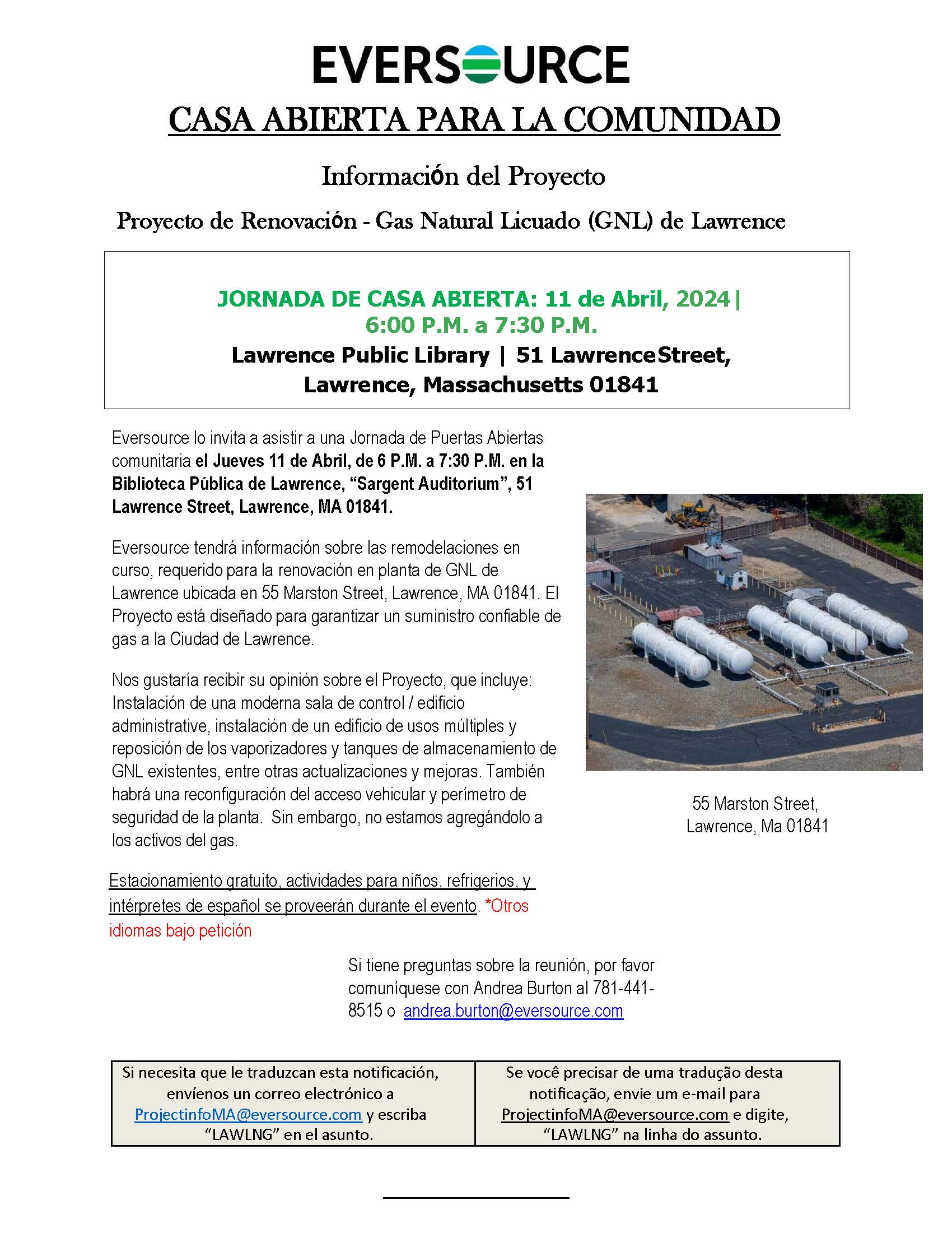 Spanish Notice for Open House LAWLNG 03.29.24